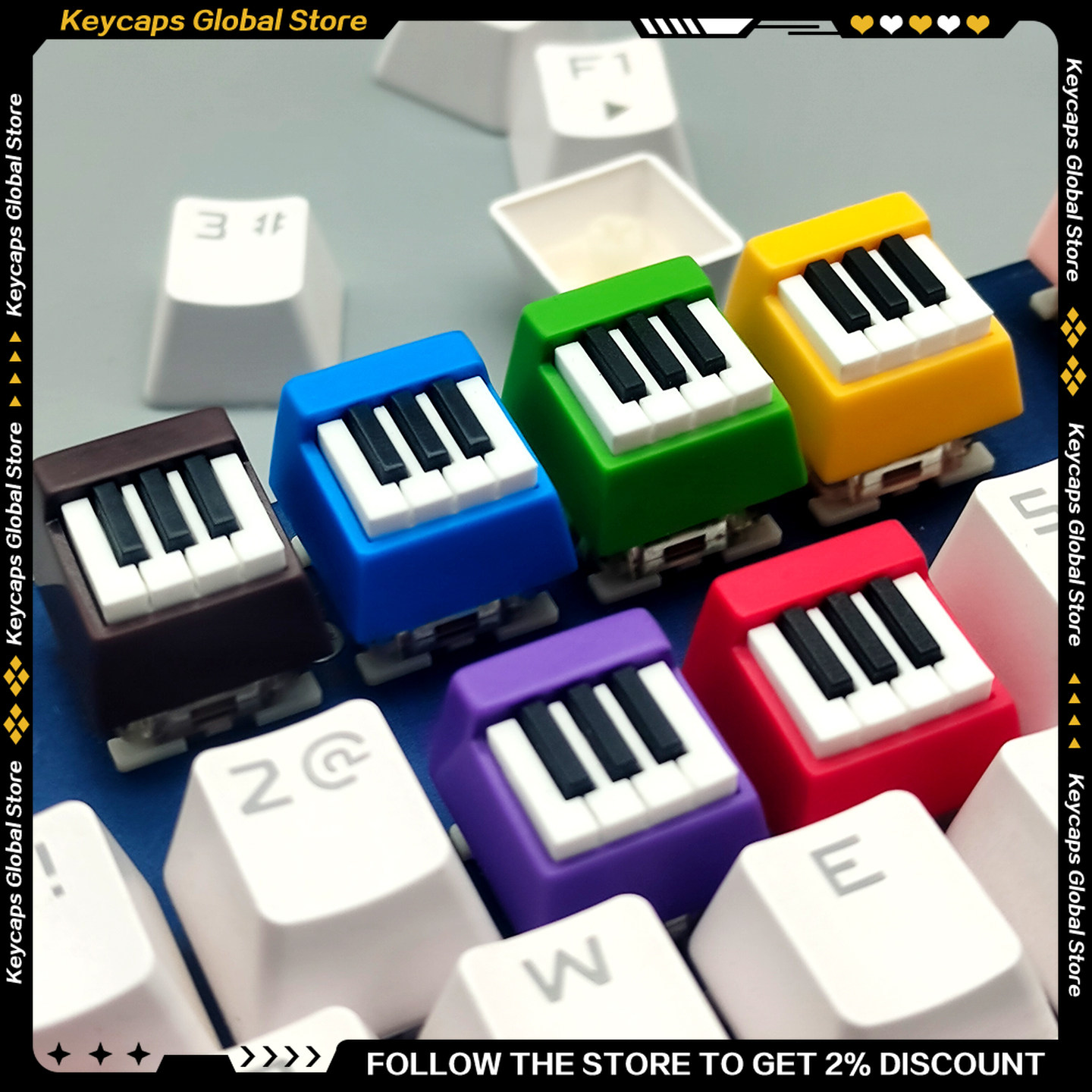 3D Printing Keycaps - Piano Key Cute Aesthetic MX Cross