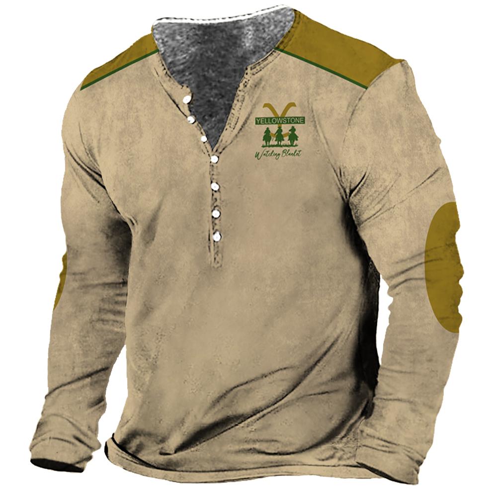 Vintage Men's T Shirt Long Sle - đánh giá và giá 3D Printing Usa