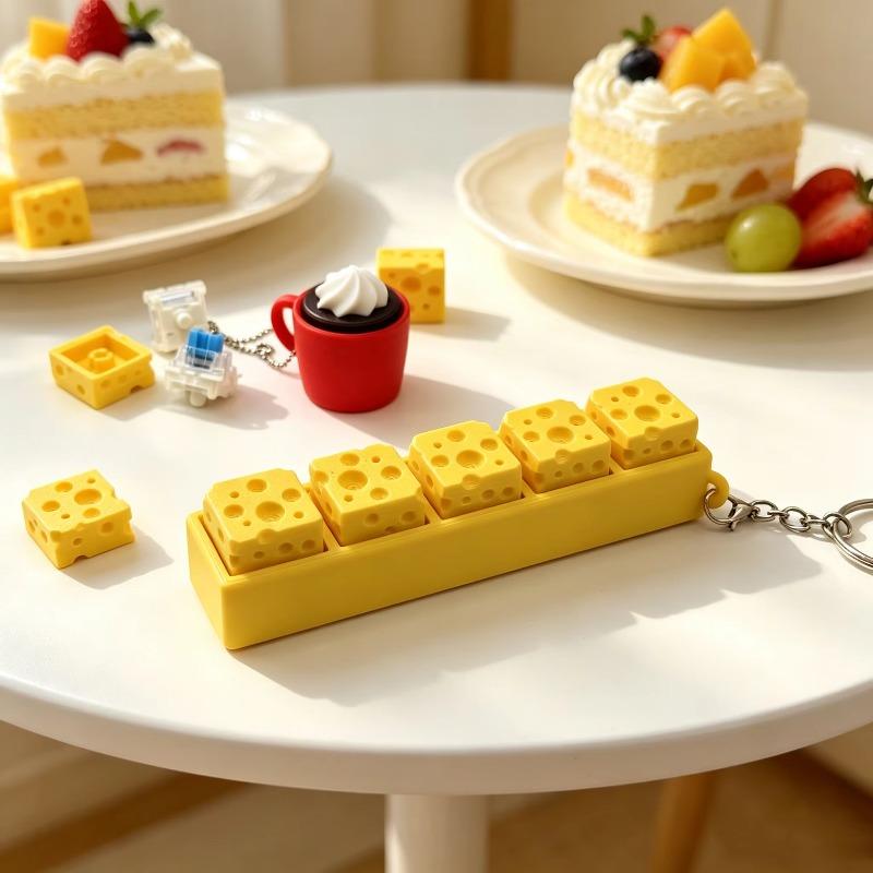 3D Printed Cheese Keychain Key - đánh giá và giá 3D Printing Keycaps