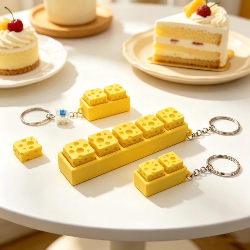 3D Printed Cheese Keychain Key - đánh giá và giá 3D Printing Keycaps