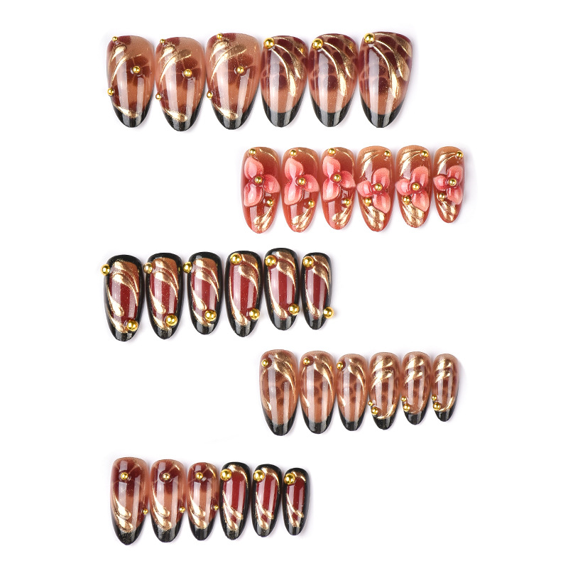 24PCS Retro Brown French False - đánh giá và giá 3D Printing Ptc