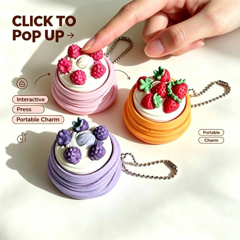 Fidget Clicker Keychain Portab - đánh giá và giá 3D Printing Ptc